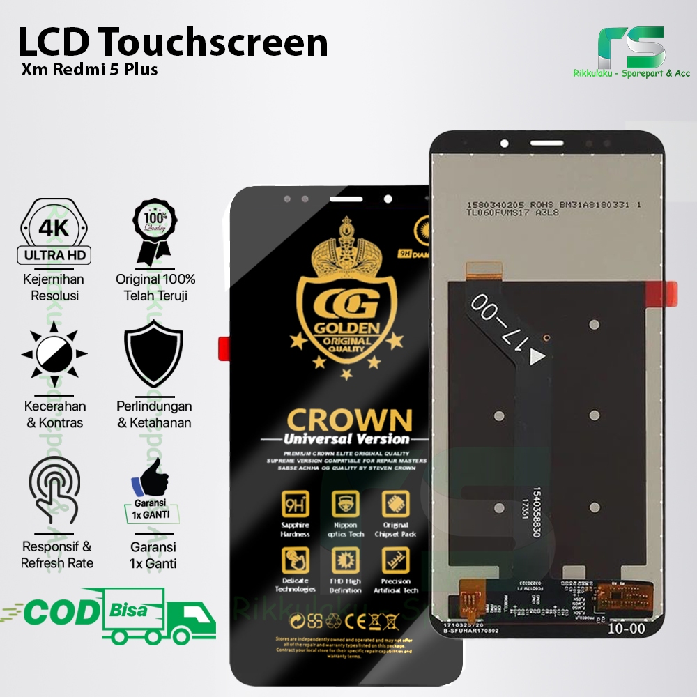 LCD Touchscreen Xiaomi Redmi 5 Plus Original 100% Fullset