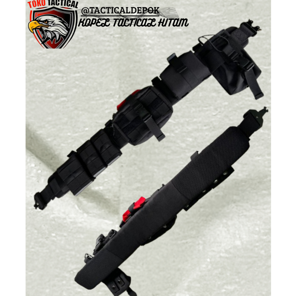 Kopel Tactical HITAM | Kopel Multifungsi | Kopel Fullset Terbaru