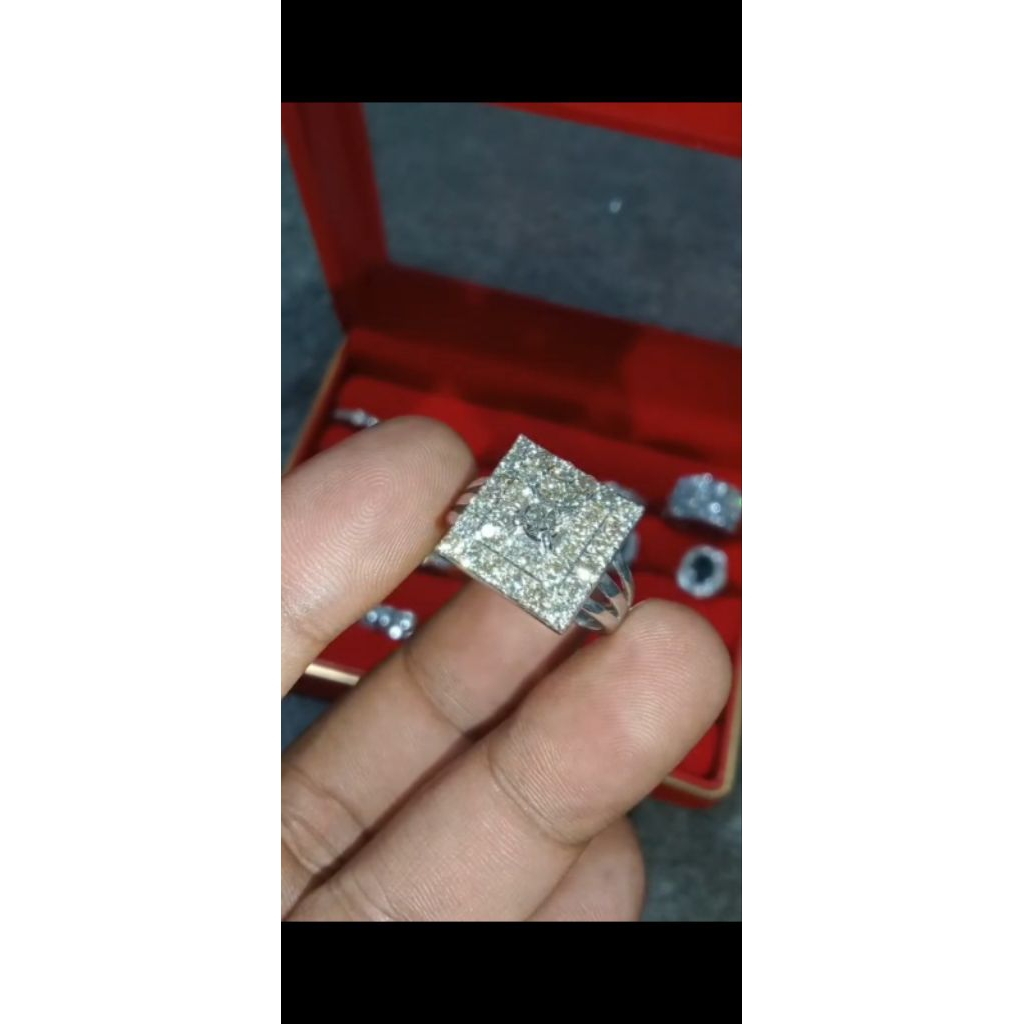 cincin berlian ring perak