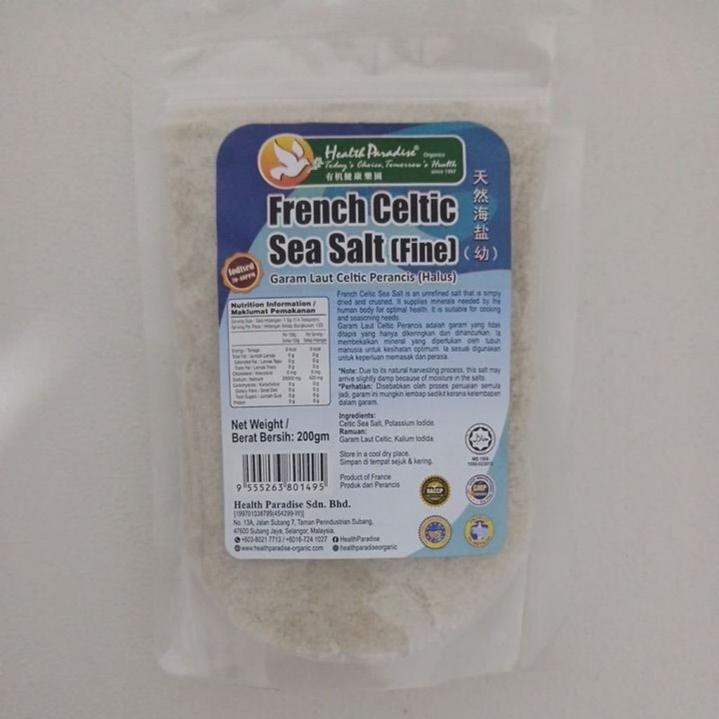 French Celtic Sea Salt 200g. Garam Laut Celtic Perancis