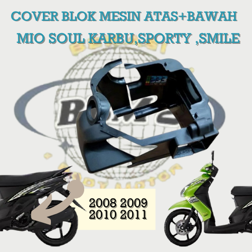 Cover blok mesin mio soul karbu mio sporty mio smile 2009 2010 2011 2012 merk non original abs