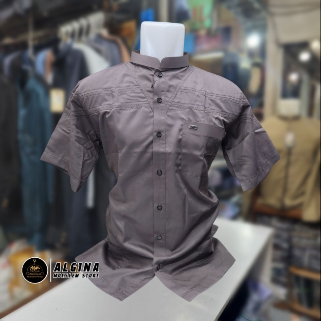 Koko Al Wafa Warna Lengan Pendek | Baju Muslim Lengan Pendek Al Wafa Premium