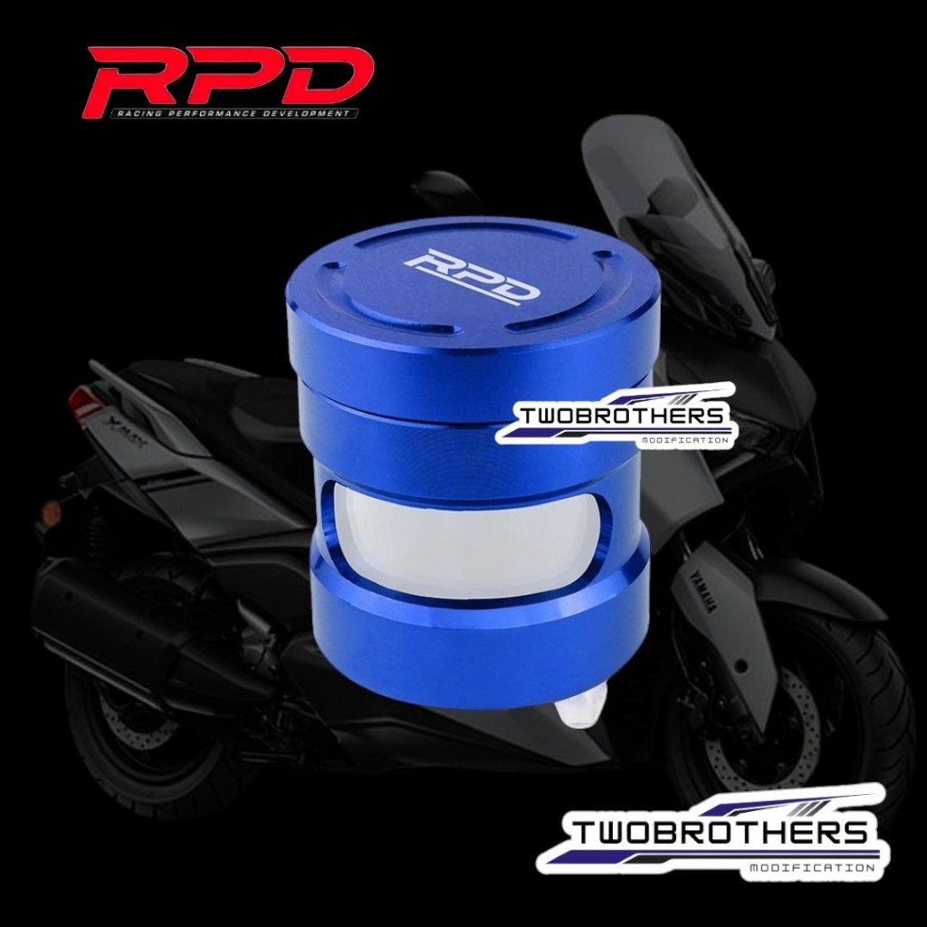 Tabung Minyak Rem RPD Hitam Ukuran Big Biru Anodized // Tabung Minyak Rem RPD Blue Anodized // Origi