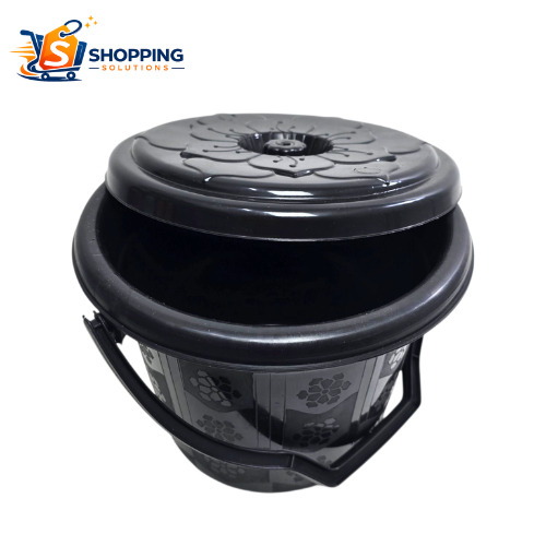 Ember Gagang Tutup Bulat Plastik 5 Liter Premium Black APP Kicthenware