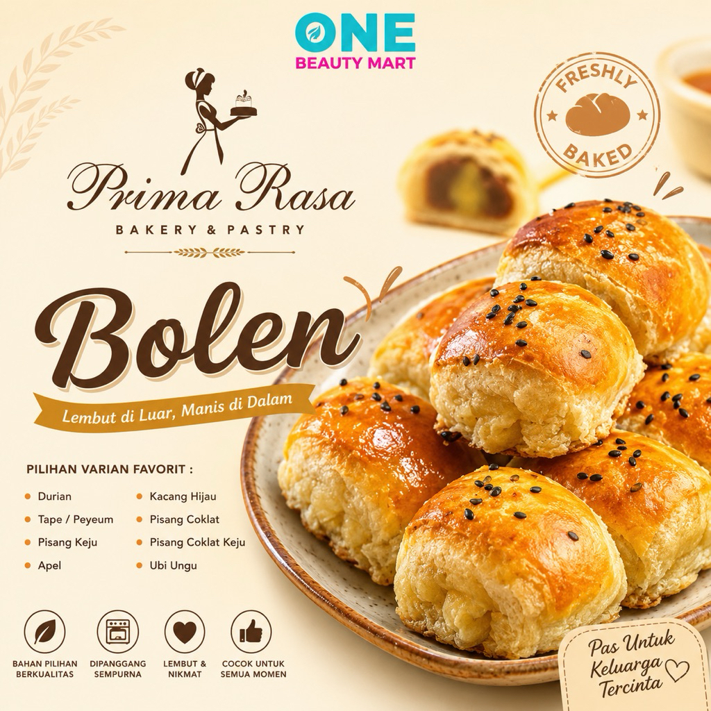 PISANG BOLEN PRIMARASA BANDUNG KEJU DUREN DURIAN COKELAT APEL TAPE PEUYEUM - BROWNIS BROWNIES PRIMA 