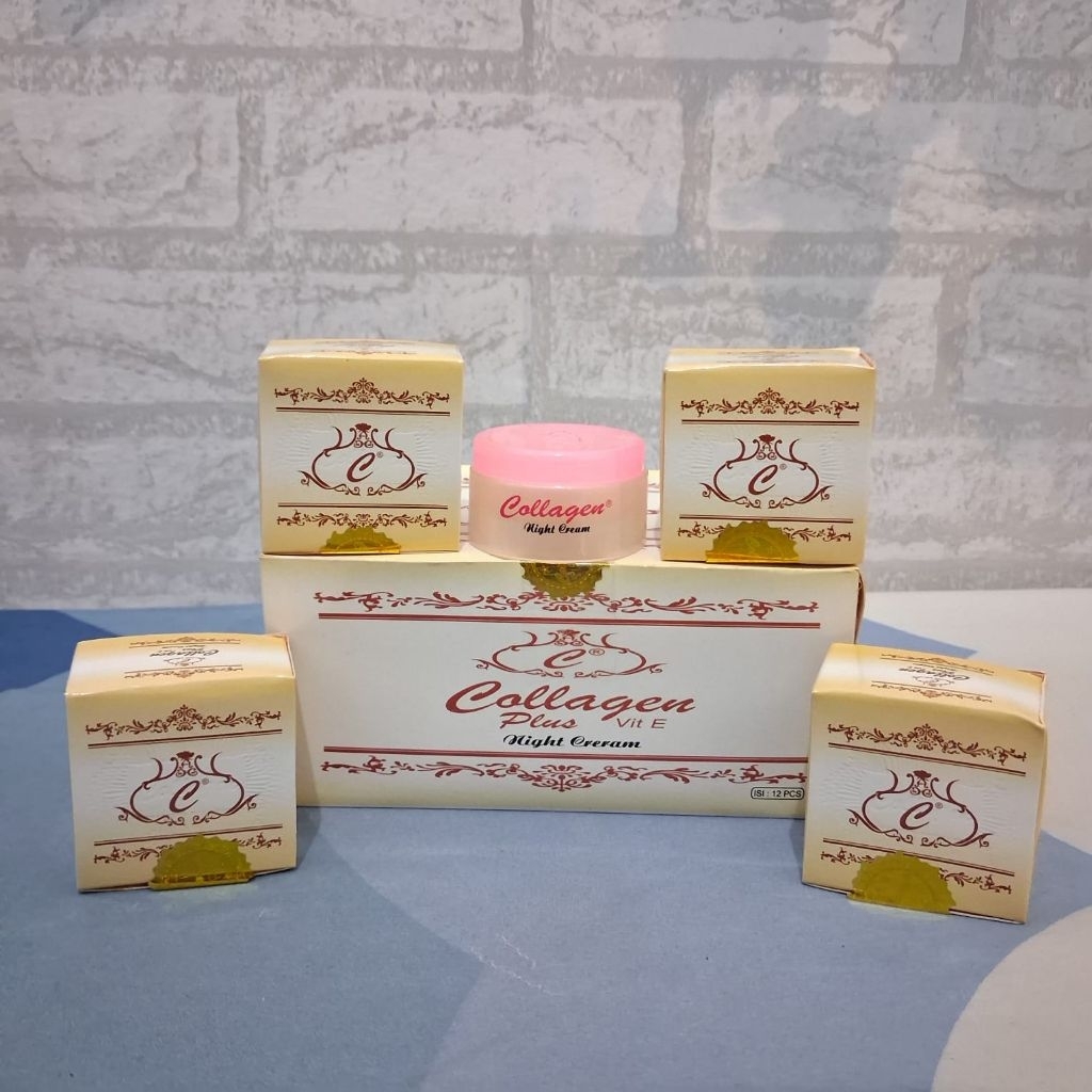 6pcs bedak Collagen night original