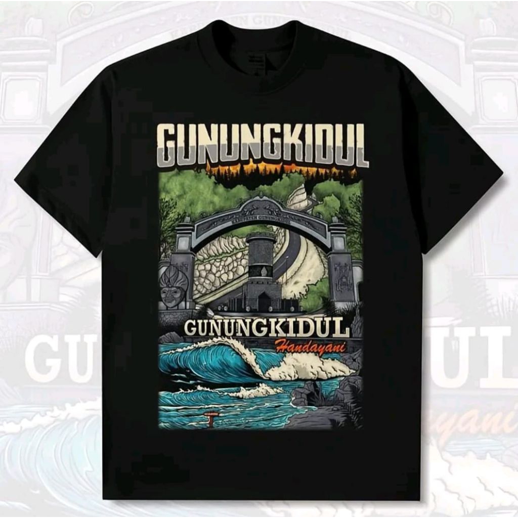 Kaos T-shirt Gunung Kidul Kaos Distro Unisex