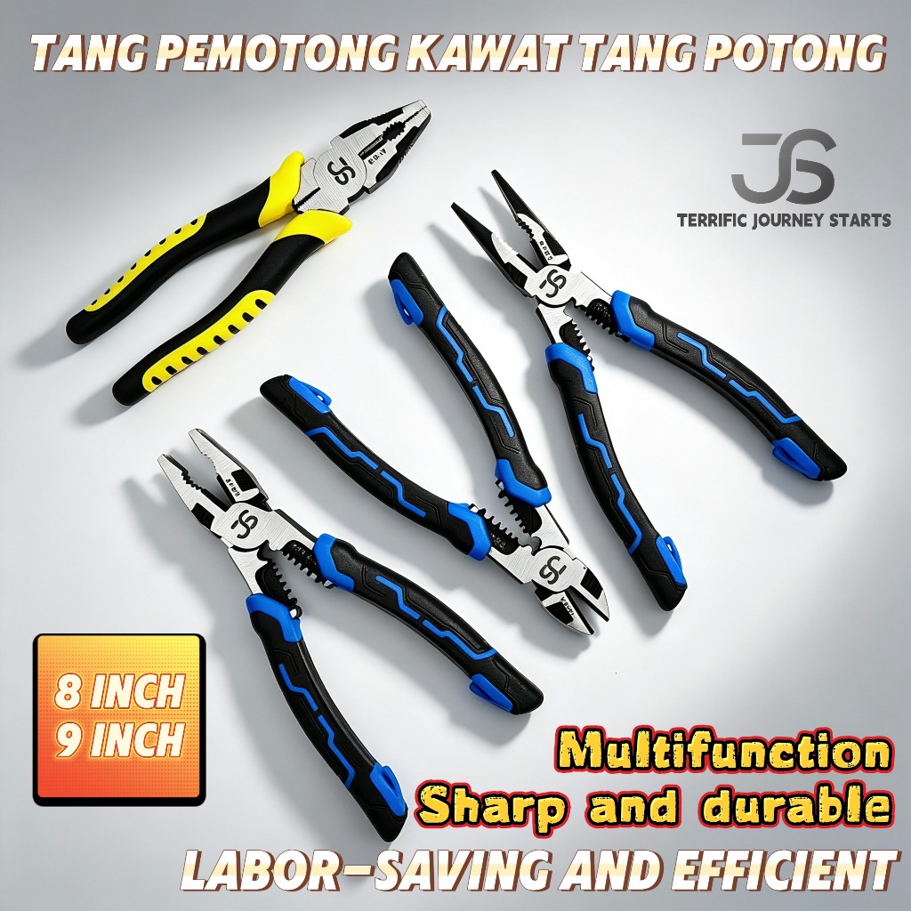 Terrific JS Tang Potong Kombinasi 8/9 Inch tang potong terbaik tang potong kabel tang gunting tang l