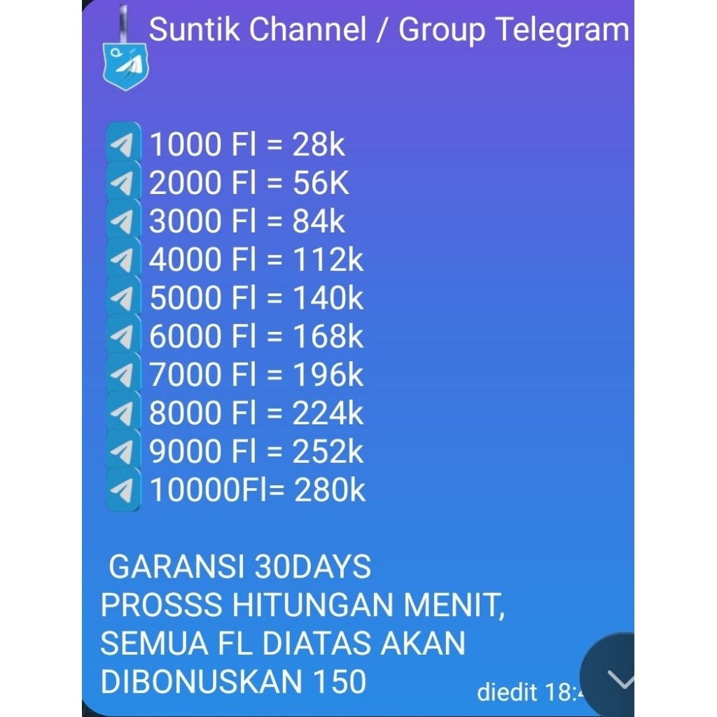 suntik telegram channel /group