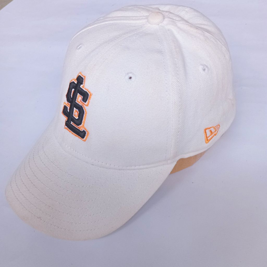 Original 100% NEW ERA Topi Baseball Putih Bordir Logo SF Style Sporty Preloved Second Thrif Billup