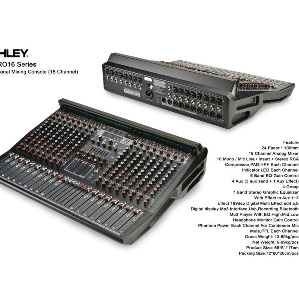 MIXER AUDIO ASHLEY VXPRO16 / VXPRO12 / VXPRO8 // VX PRO16 / VX PRO12 / VX PRO16 // VX PRO 16 / VX PRO 12 / VX PRO 8 – ORIGINAL