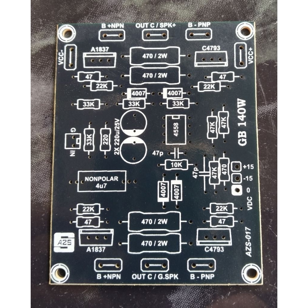 PCB Driver Power GB Ground Bridge 140W Out Collector AZS-017