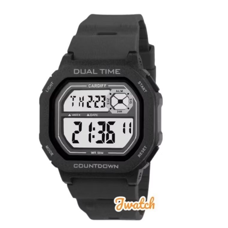 Jam Tangan Digital Cardiff Pria 2543 Original