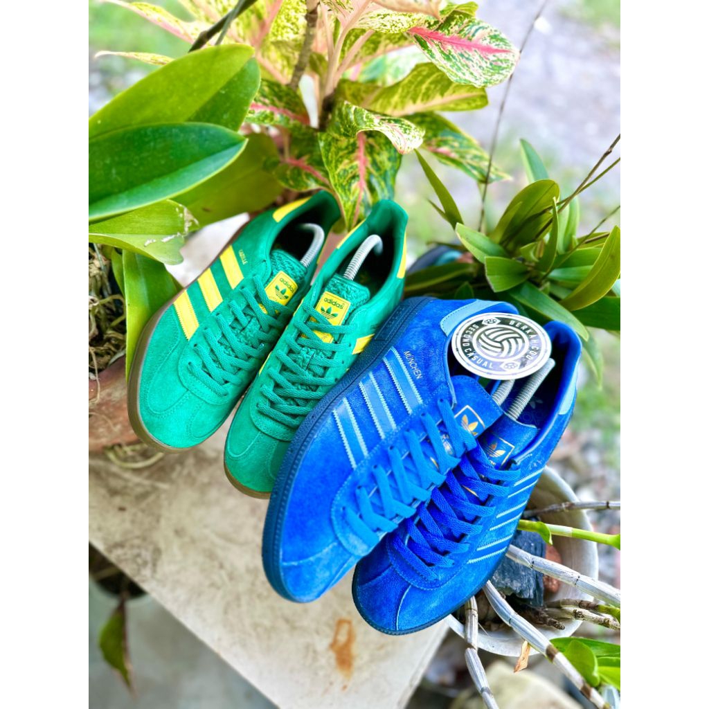 Adidas munchen blue paradise & Adidas gazelle indoor green yellow gumsole
