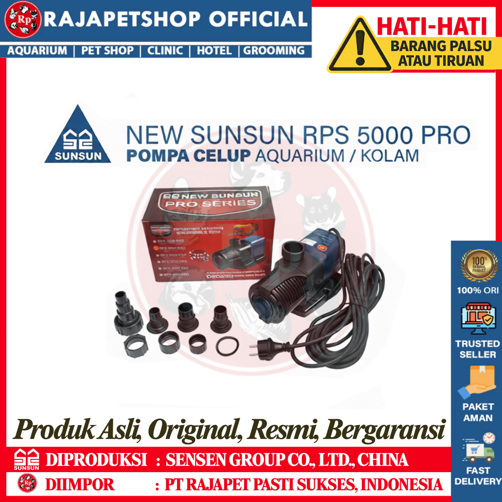 NEW SUNSUN RPS 5000 PRO Pompa Air Celup Kolam Aquarium