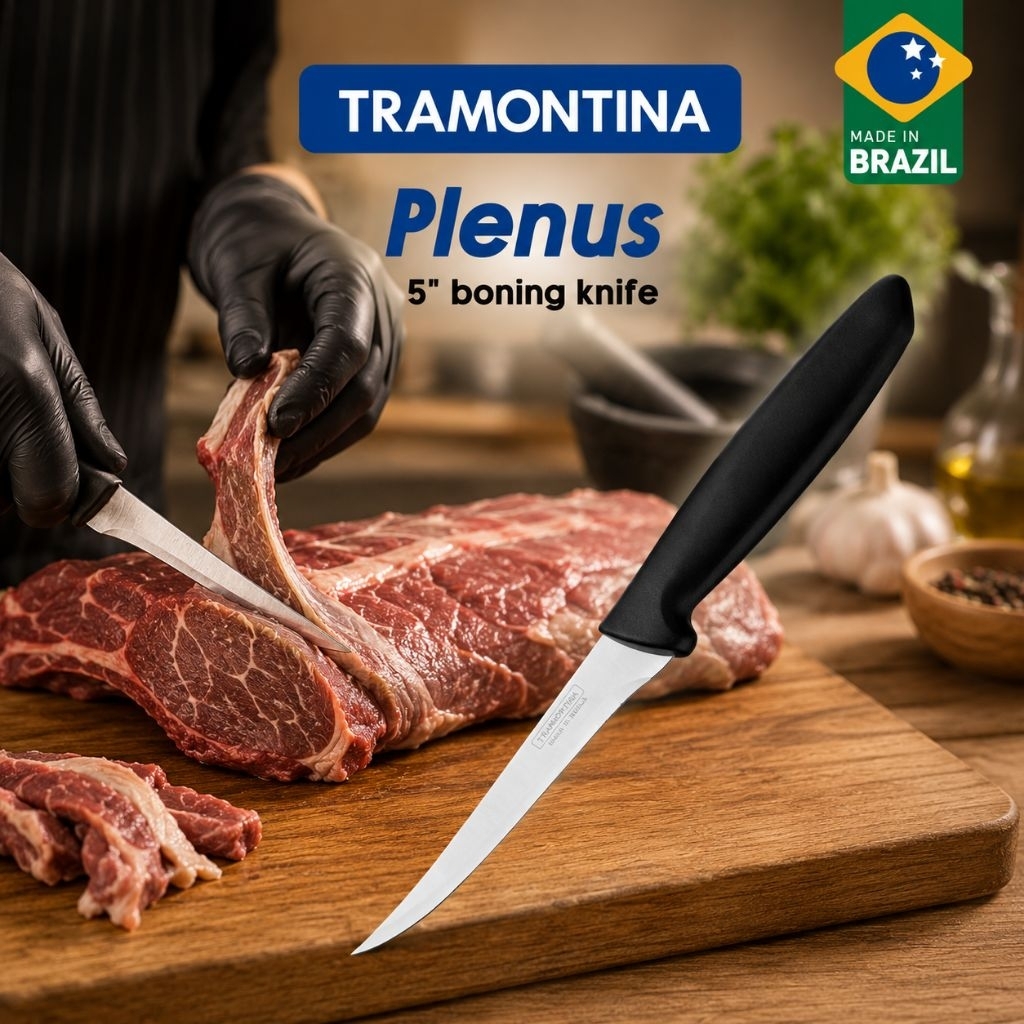 TRAMONTINA PISAU BONING Knife 5inch/ TRAMONTINA PLENUS Pisau Tulang Boning 23425/105