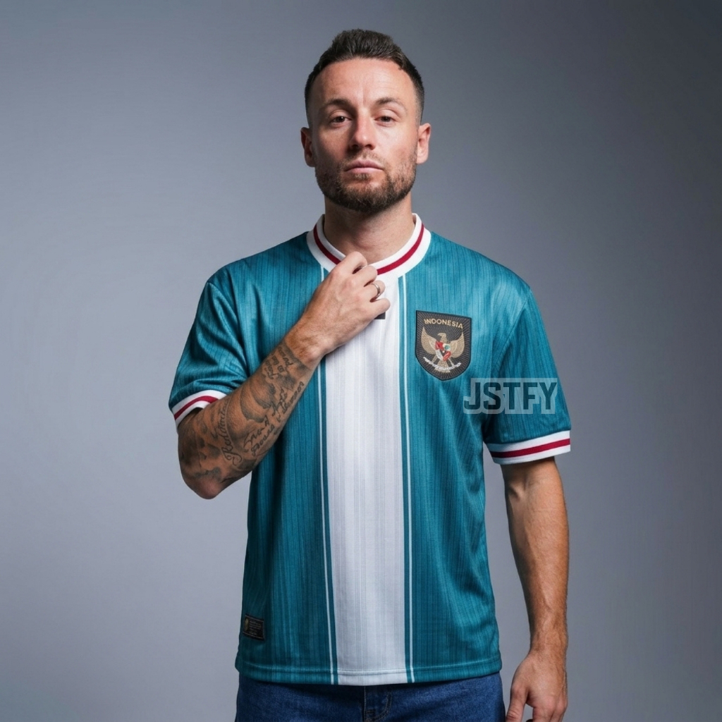 Jersey Timnas indonesia Training 2024 2025 Jersey Baju Sepak Bola Warna Hijau Pasang Custom Sablon N