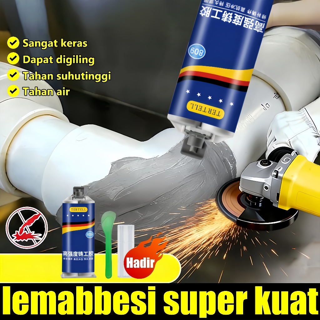 Lem ab besi super kuat tahan panas lem sealent anti bocor dan rembes knalpot bocor lem epoxy