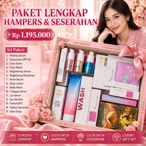 Paket Lengkap Hampers & Seserahan Beauty of Angel | Paket Skincare Bodycare Parfum | Hampers Kado Wa