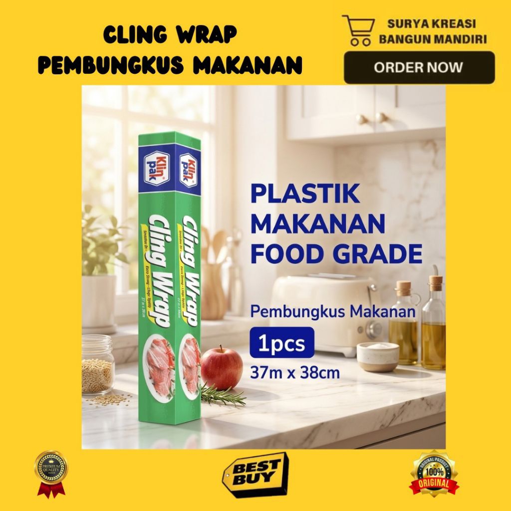 KLINPAK CLING WRAP - PLASTIK WRAP - PEMBUNGKUS MAKANAN - PLASTIK MAKANAN - PLASTIK WRAPPING
