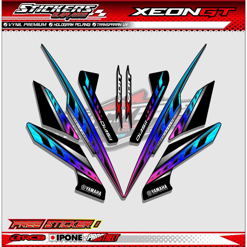 STRIPING VARIASI YAMAHA XEON GT 125 / STICKER LIST VARIASI MOTOR XEON GT 125