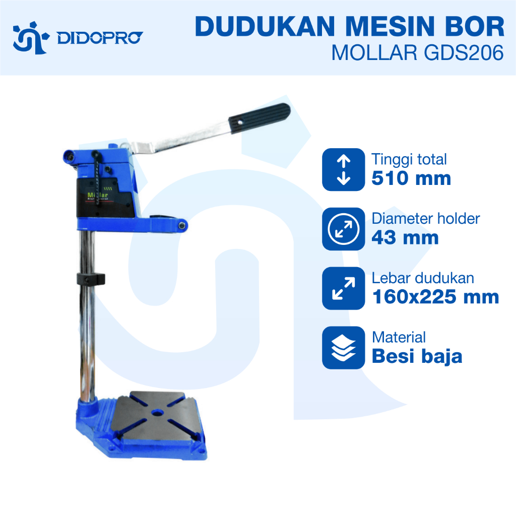 Dudukan Mesin Bor Drill Stand Mollar Mesin Bor Duduk Alas Bahan Besi