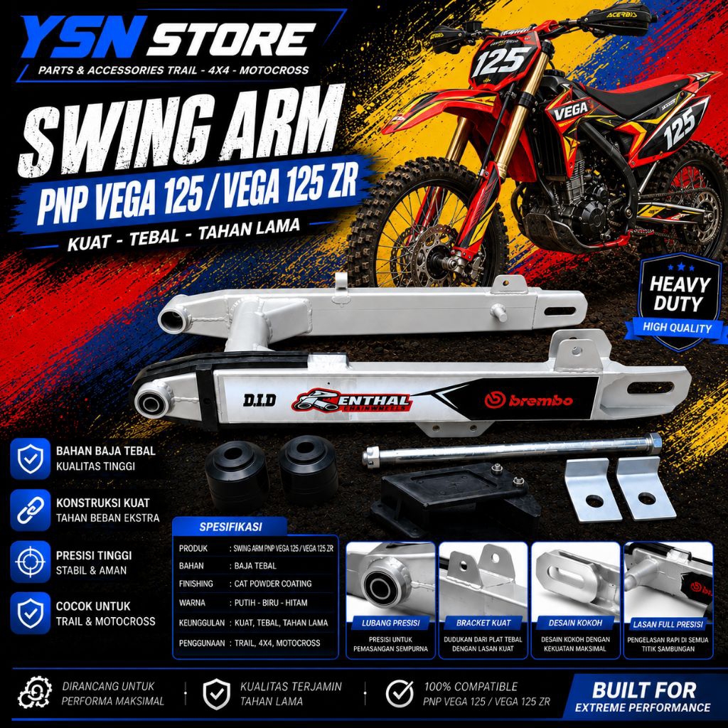 SWING ARM GTX RBT BEBEK MODIF YAMAHA VEGA R125 VEGA ZR BAHAN TEBAL BERKUALITAS