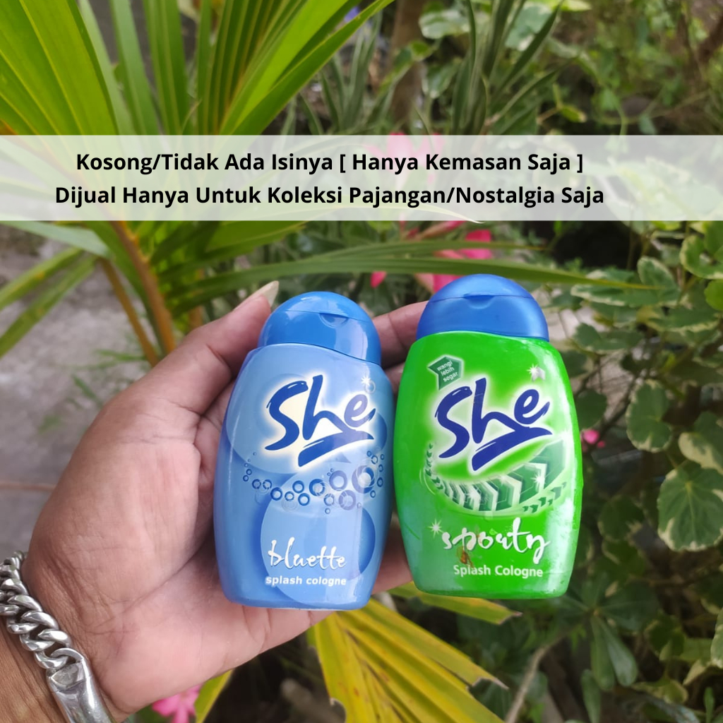 [ KOSONG / TIDAK ADA ISINYA ] KOLEKSI BOTOL KEMASAN PRODUK JADUL SHE PARFUM HANYA UNTUK PAJANGAN