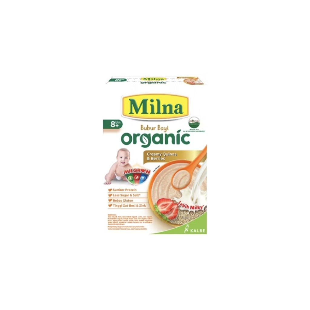 Milna wgain 8+ bubur bayi organik 100 gram  quinoa & berries