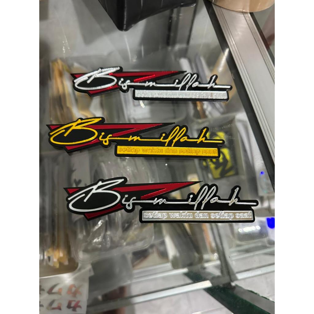 Emblem Akrilik Bismillah Double Tape | Akrilik Bismillah