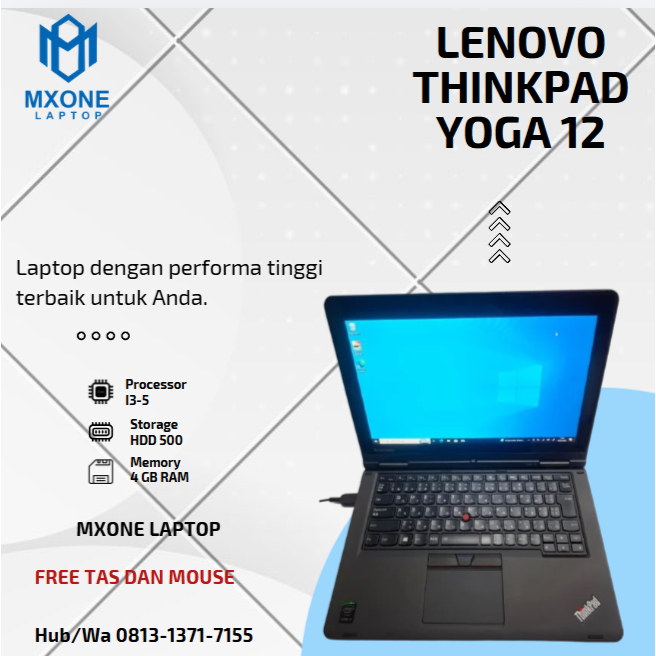 Laptop Lenovo Thinkpad Yoga 12 Touchscreen | I3-5| 4/500