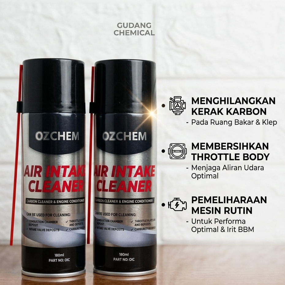 OZCHEM NULON Pembersih Intake 180ml, Super Engine Conditioner injection Cleaner Foam (sama dengan NU