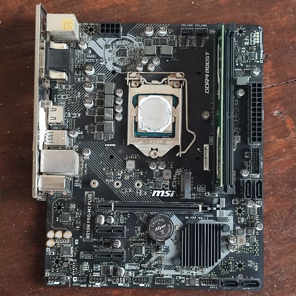 MSI H310m + Intel G5500 + Ram 4gb (minus sound)