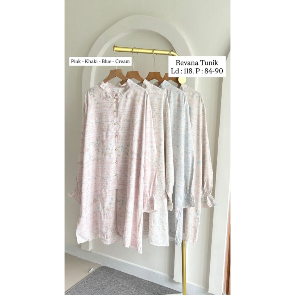 Revana tunik / bahan rayon linen