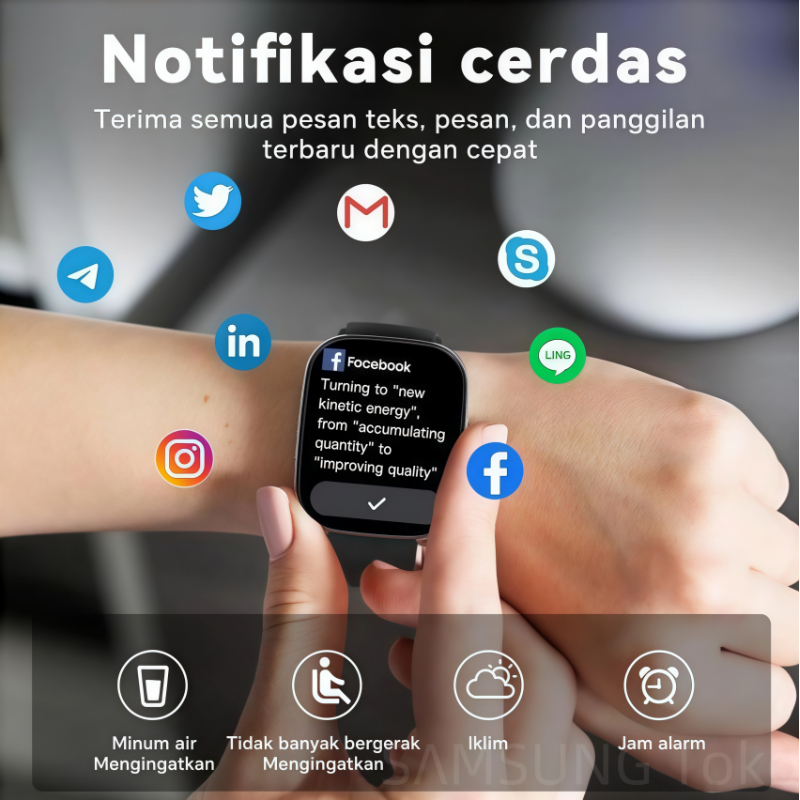 HOT PRODUCT [COD]samsungJam tangan Smartwatch Watch 11 &10Jam Pintar Olahraga Bluetooth smartwatch