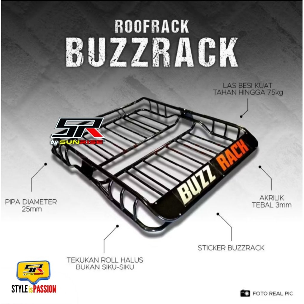 Buzz Rack By SR Sunrise Full Besi Kuat Fortuner Pajero Sport Innova Zenix
