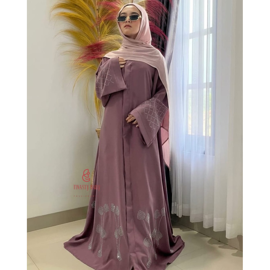 Finasty Daily - Halona Abaya Gamis Muslimah Dress wanita Untuk Daily Umrah Hajian