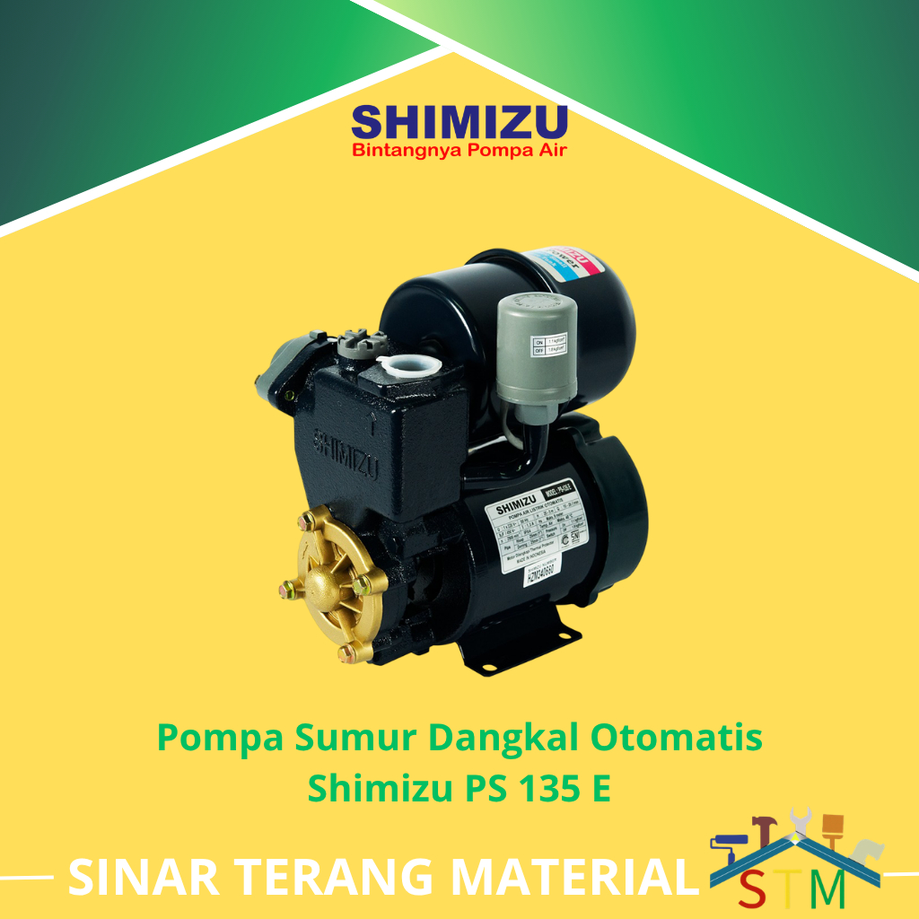 Pompa Air Shimizu PS-135 E Otomatis / Pompa Pendorong Otomatis Shimizu