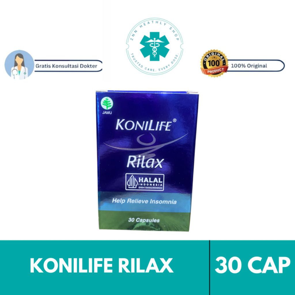 KONILIFE RILAX 30 KAPSUL 100% ORIGINAL( Mengatasi kesulitan tidur)