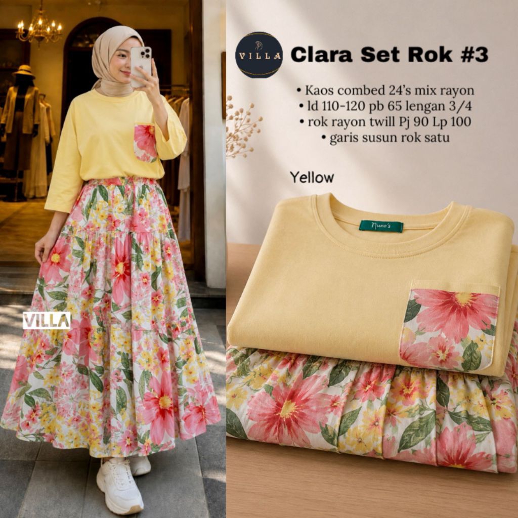 (ONE SET by VILLA) GHIFA SET / AIRIN SET ROK / BILQIS SET  /  DAVIA SET RAJUT / HAMIDA SET / CALISTA