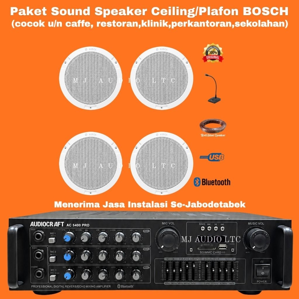 Paket Speaker Ceiling BOSCH/Paket Speaker Ceiling Plafon BOSCH ( 4 Speaker )