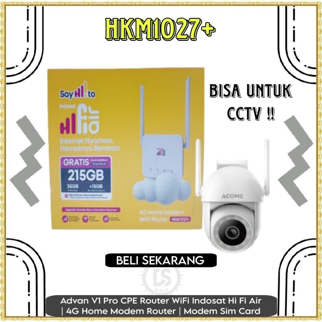 modem Hifi kartu indosat /telkomsel by.u / kartu Tri CPE Router WiFi Indosat Hi Fi Air | 4G Home Mod