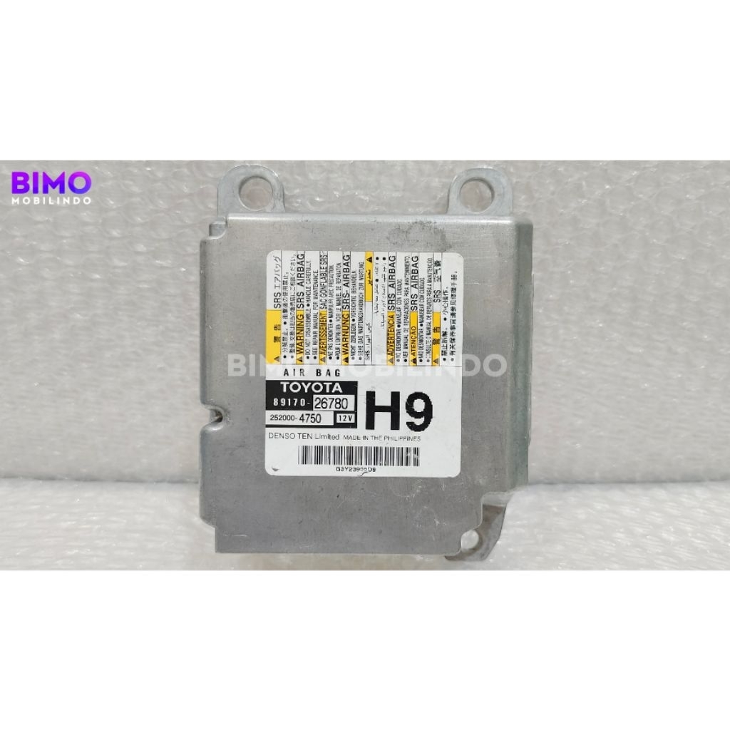 Modul SRS Airbag Toyota Hiace Premio 89170-26780 H9 2019 2020 2021 2022 2023 2024 2025 2026