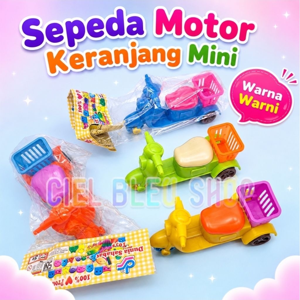 Mainan Sepeda Motor Keranjang Mini