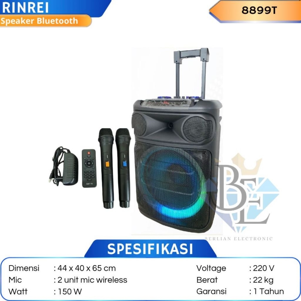 RINREI SPEAKER PORTABLE 8899T 15INCH