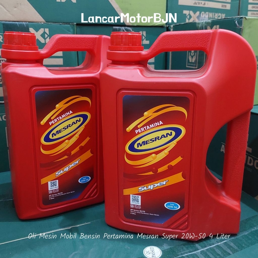 Oli Mesin Mobil Bensin Pertamina Mesran Super 20W-50 4 Liter
