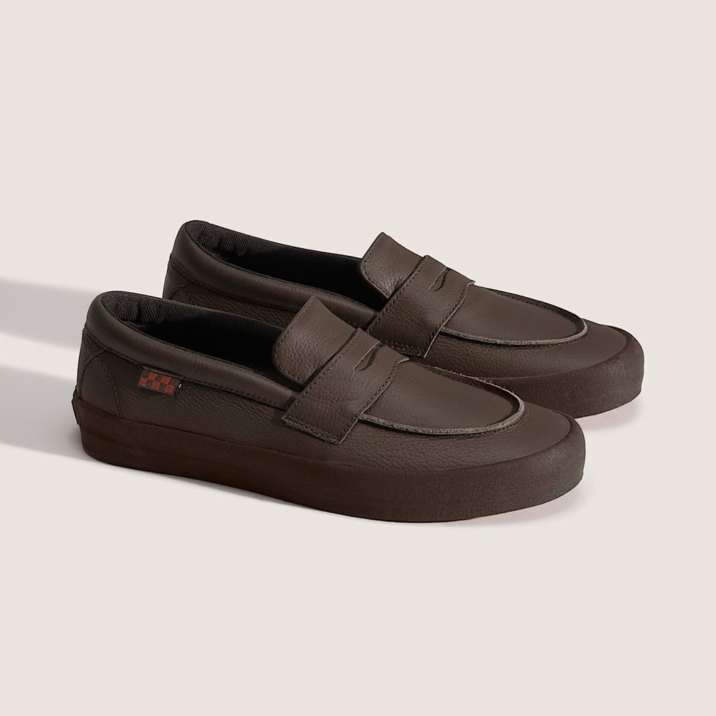 Vans skate loafer leather brown (Resmi PT NAVYA)