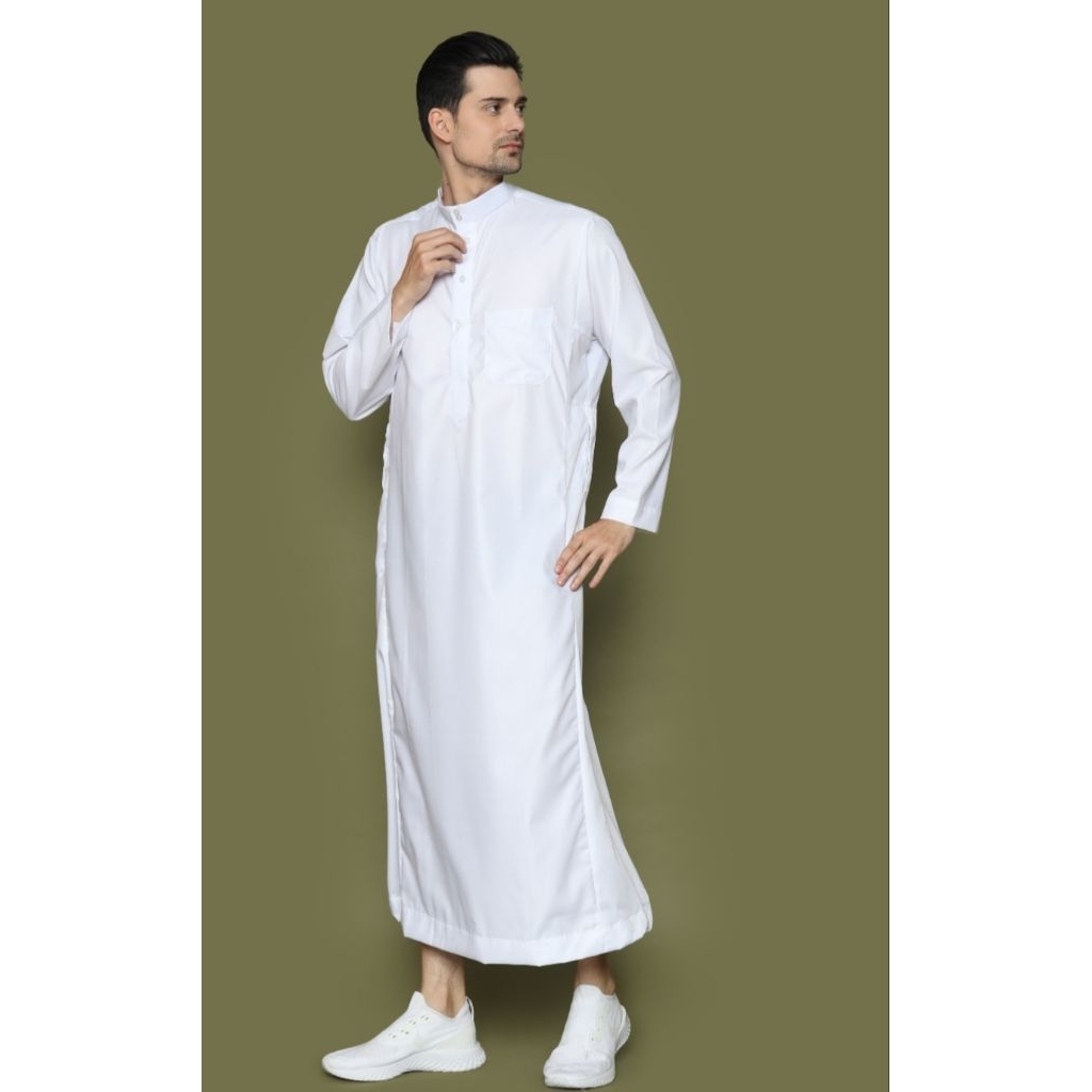 Jubah Remaja Laki-Laki Putih/gamis laki-laki putih/gamis pria dewasa