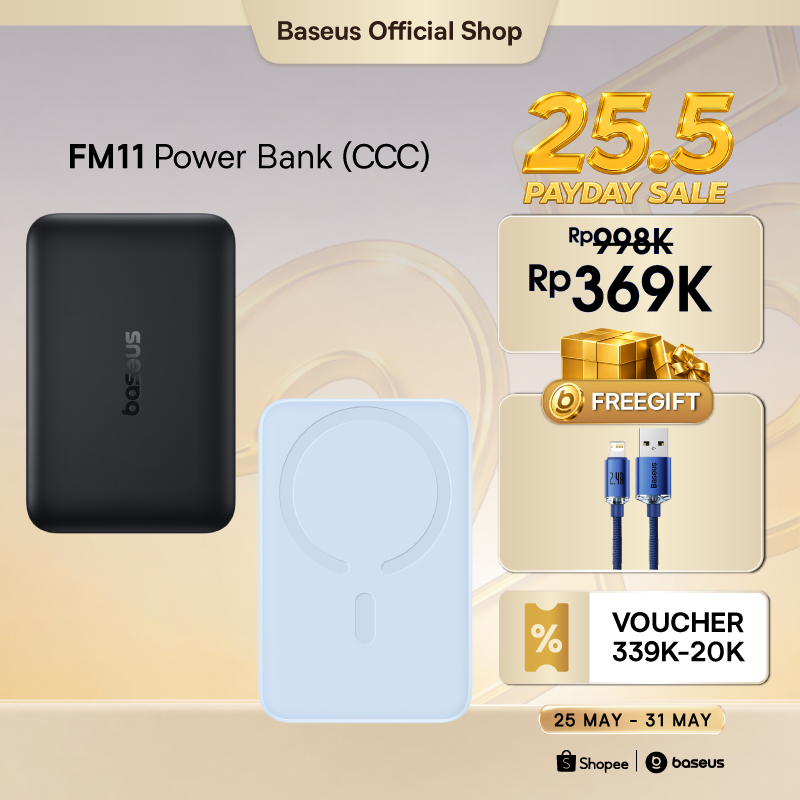 Baseus Power Bank EnerFill FM11 10000mAh 22.5W Magnetic Mini Wireless Fast Charging Powerbank With C