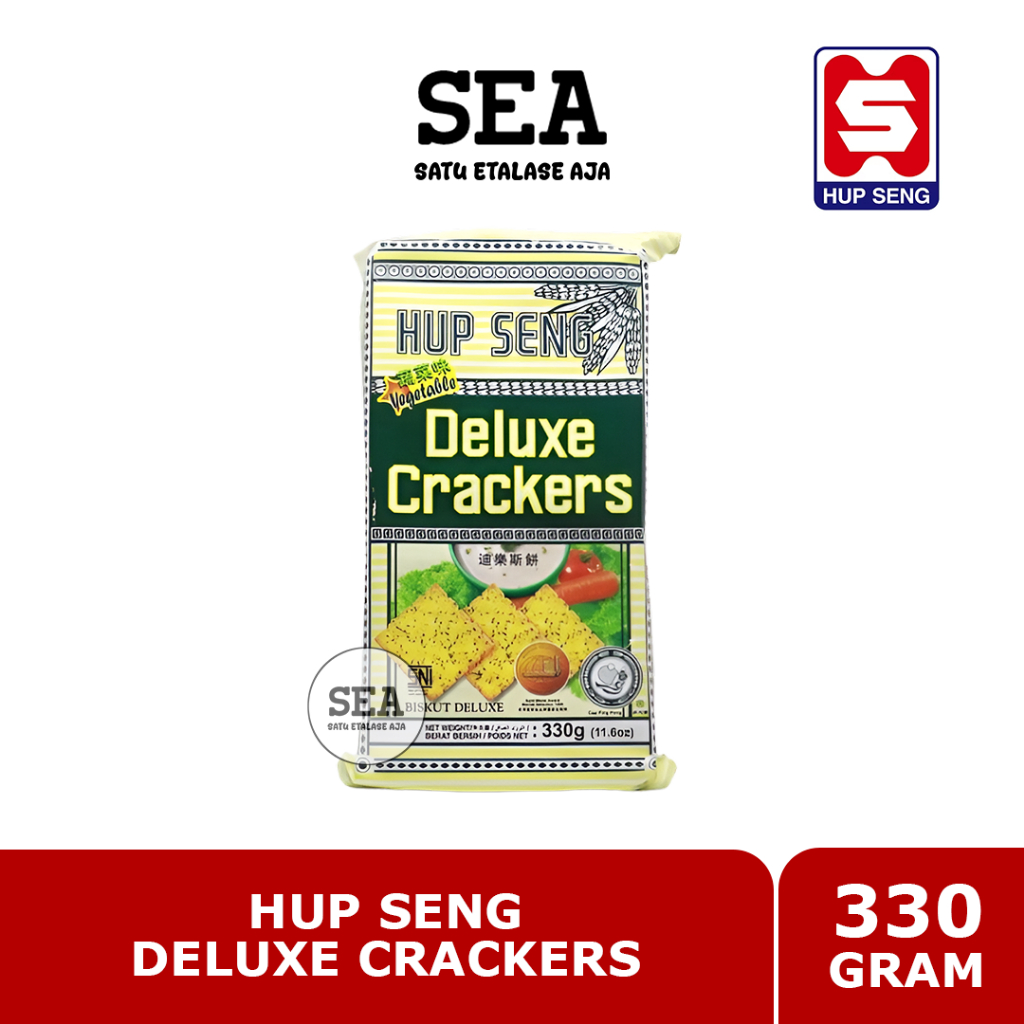 HUP SENG Deluxe Crackers Biskuit 330 gr | Biskuit HUPSENG Vegetable 330gr
